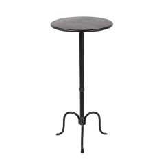 Masuta metal negru &Oslash; 38x78 cm