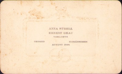 HST A2029 Invitație nuntă 1908 Caransebeș foto