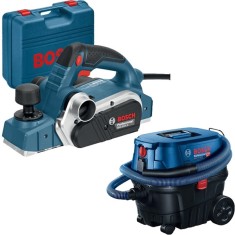 Bosch GHO 26-82 D + GAS 12-25 PL - Rindea electrica 710 W 82 mm valiza plastic + Aspirator umed-uscat 1250 W 200 mbar 25 l priza scule electrice