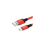 Micro USB la USB 2.0 2A Cablu de date Hoco Premium-Lungime 1 Metru-Culoare Roșu