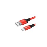 Micro USB la USB 2.0 2A Cablu de date Hoco Premium-Lungime 2 Metri-Culoare Roșu