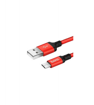 Micro USB la USB 2.0 2A Cablu de date Hoco Premium-Lungime 2 Metri-Culoare Roșu foto