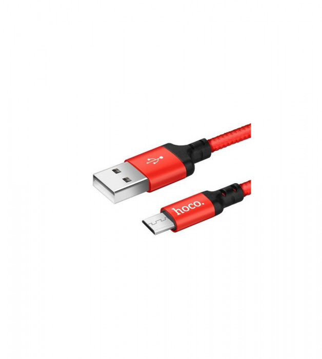 Micro USB la USB 2.0 2A Cablu de date Hoco Premium-Lungime 2 Metri-Culoare Roșu