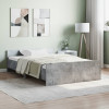 Cadru de pat cu tablie la cap/picioare, gri beton, 120x200 cm GartenMobel Dekor, vidaXL