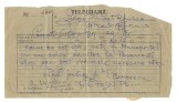Telegrama ofiter rănit transport avion sanitar anul 1941