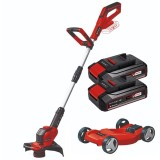 Einhell GE-CT 18/28 Li TC PXC + Twinpack CB - Trimmer gazon 280 mm cap cu fir + Set 2 acumulatori Li-Ion 18 V 2.5 Ah