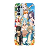 Husa compatibila cu Oppo A55, Viceversa, model Beach Party Sword Art Online, Silicon, TPU, Transparent, Carcasa