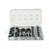 Trusa coliere metalice cu garnitura de cauciuc, 42 piese