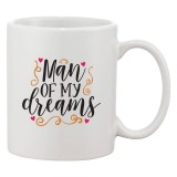Cana alba personalizata &#039;Man of my dreams&#039;, INOVATIX&reg;. 330ml