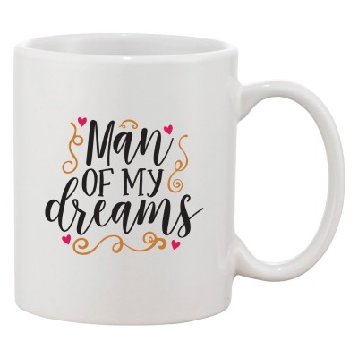 Cana alba personalizata &amp;#039;Man of my dreams&amp;#039;, INOVATIX&amp;reg;. 330ml foto