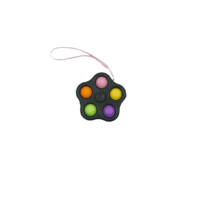 Jucarie Simple Dimple eMazing, tip Fidget Toy Spinner cu 5 Bule, antistres, Design Multicolor/Negru