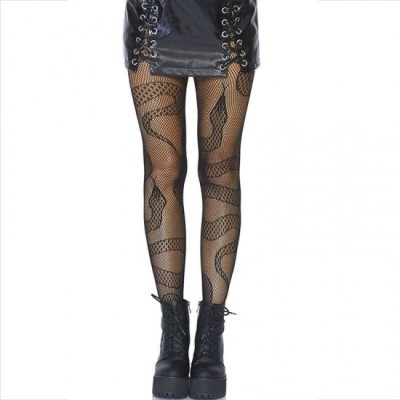 LEG AVENUE - STOCKINGS NET SNAKES BLACK foto