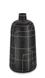 Cumpara ieftin Vaza flori sticla neagra metal bej Siva &Oslash;20x44,5h