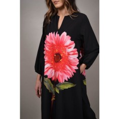 ROCHIE LUNGA CU BUZUNARE DALIE ARNAD TALIE UNICA Negru