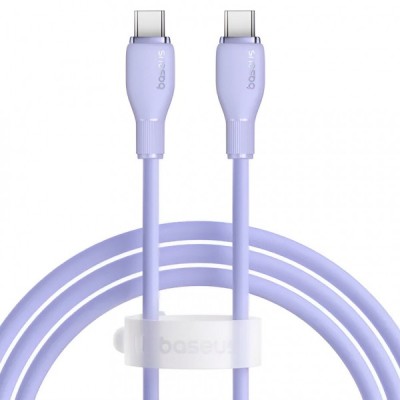 Cablu Date si Incarcare USB-C - USB-C Baseus Pudding, 100W, 1.2m, Mov P10355702511-00 foto