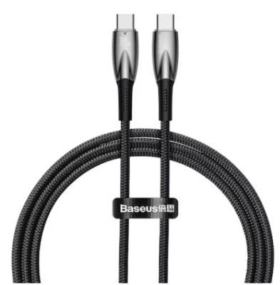Cablu incarcare/transfer Baseus Glimmer 2xUSB Type-C, Fast Charge foto
