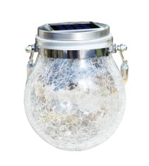 Lampa solara cu LED model glob 11.5 x 14 x 8 cm-Culoare Alb rece