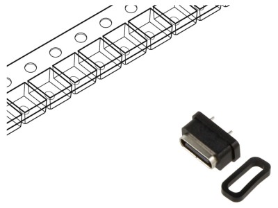 Conector USB C soclu verticală SMT foto