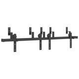 Cumpara ieftin Set feronerie pentru usi glisante, negru, 152,5 cm, otel