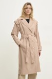 Answear Lab trenci femei, culoarea bej, de tranzitie, oversize
