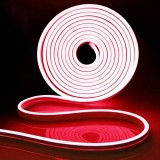Cumpara ieftin Banda LED Neon iNextStation, 5M, 12V, Silicon, Impermeabila IP65, Flexibila, Rosu