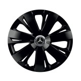 Cumpara ieftin Set 4 capace roti Negre Cu Inel Cromat Energy R16 pentru gama auto Mercedes-Benz, Autohelix MSA