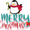 Sticker decorativ, Merry Christmas , Multicolo, 65 cm, 4936ST-1