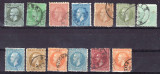 Romania 1879 - 1882 Lot Carol I stampilate 13 valori, Regi, Stampilat