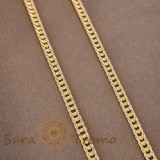 Lant unisex masiv tip colan placat cu aur 18K - 55 60 cm