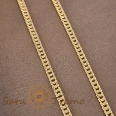 Lant unisex masiv tip colan placat cu aur 18K - 55 60 cm