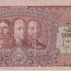 ROMANIA RPR 500 LEI 1949 VF+