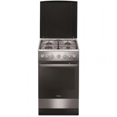 Aragaz mixt Hansa FCMX581009, 4 arzatoare, grill, cuptor electric, clasa A, inox foto