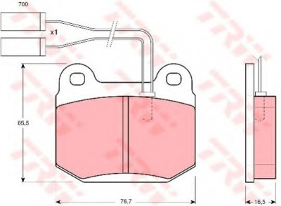 Set placute frana,frana disc ALFA ROMEO GTV (116) (1978 - 1987) TRW GDB364 foto