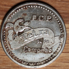 Medalie Token - Rara - FC Porto campioni 4 ani la rand 1994-1998 - Tetra Campeao