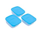Caserola pentru alimente, set 3 buc, Bleu, 500 ml, ATU-089446, Oem