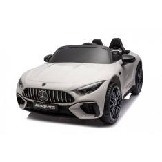 Masinuta electrica pentru copii 2-7 ani Mercedes SL63, 160W, 12V 10Ah, PREMIUM, roti moi, scaun tapitat, alba