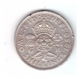 Moneda Anglia 2 shilling / 2 shillings 1950, stare buna, curata, Europa, Cupru-Nichel
