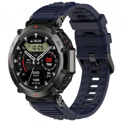 Curea Techsuit W067 pentru Amazfit T-Rex Ultra, Bleumarin foto