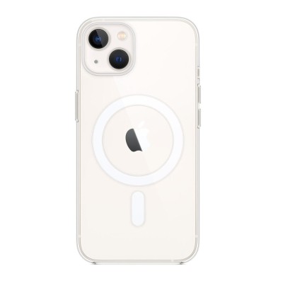 Husa magsafe htpmag compatibila cu apple iphone 14 plus, atasare magnetica, clear case, transparent foto