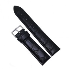 Curea de ceas Piele Naturala Neagra Antialergica Imprimeu Crocodil 18mm 20mm 22mm 24mm WZ3883