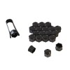 Capace Prezoane 19mm Negre, Set 20 Buc + Cleste Extractie - Accesorii Roti Auto
