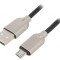 Cablu USB 2.0 A la Micro B Aurit 1m Negru
