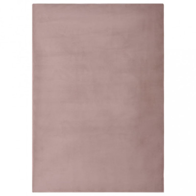 vidaXL Covor, roz &amp;icirc;nvechit, 180x270 cm, blană ecologică de iepure foto