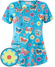 Bluza medicala &amp;amp;#8222;Bodaciuos Butterflies&amp;amp;#8221; (UA658TUB) foto