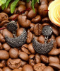 Cercei din argint 925 Placat Rodiu --- Moon --- ARG365B, Argintboutique
