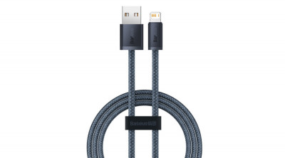 Baseus Cablu USB - Lightning pentru iPhone, 1m, 2,4A, gri (CALD000416) foto