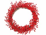Cumpara ieftin Coronita lemn maro merisoare rosii 47 cm