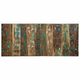 vidaXL Tăblie de pat multicoloră 120 cm lemn masiv recuperat 4017492