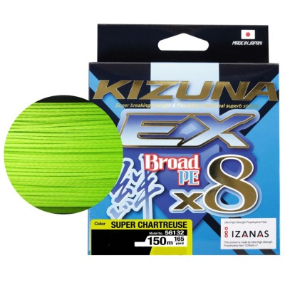 Fir Textil OWNER Kizuna EX X8 Broad, Super Chartreuse, 0.15mm, 9.10kg, 150m foto