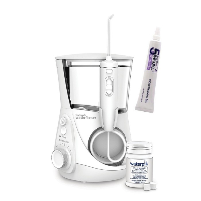 Dus Bucal, Waterpik WF-06, Efect Albire, 4 Varfuri Incluse, 30 Tablete de Albire, 1400 pulsatii/min,